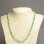 Collier aus grünem Imperialjasper (gepresst) glatte Kugeln, Ø ca. 6 mm, Länge ca. 45 cm