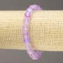 Elastisches Armband aus Opalglas – glatte violett-matte Kugeln, Ø ca. 8 mm, Länge ca. 18 cm