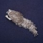 Brosche Igel-Dikobras 75×23 mm hellsilbernes Metall