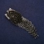 Brosche Igel-Stachelschwein 75×23 mm dunkel silberfarbenes Metall