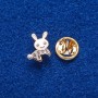 Brosche mit Schraubverschluss „Häschen“ 1,4×1,2 cm goldfarbenes Metall