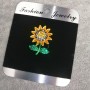 Blumenbrosche 'Sonnenblume' 26 × 19 mm