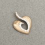 Xuping-Anhänger Herz mit weißen Strasssteinen, 18K-Vergoldung, Durchmesser 20×15 mm +