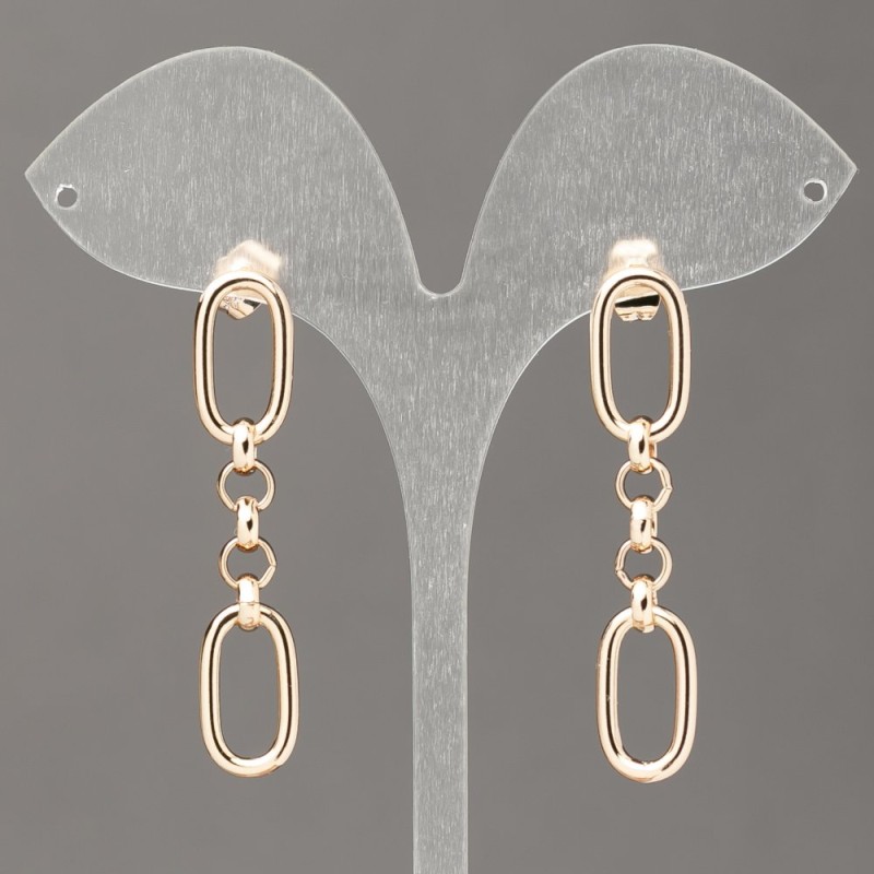 Ohrstecker mit Ketten-Design, Xuping, 18K-Vergoldung, Dicke 9,5 mm, Länge 48 mm
