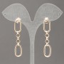 Ohrstecker mit Ketten-Design, Xuping, 18K-Vergoldung, Dicke 9,5 mm, Länge 48 mm