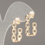 Ohrstecker Pussetten Xuping, 18K-Vergoldung, Ketten-Design, Dicke ca. 5,5 mm, Länge ca. 25 mm