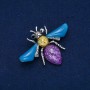 Brosche Schmetterling aus silberfarbenem Metall 47×62 mm +