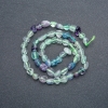Perlen auf der Schnur aus natürlichem Fluorit, Galttivka-Form, Durchmesser 8x6 mm, Länge 39 cm +