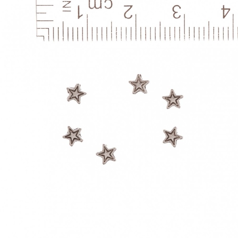 Sternförmiger Perleinsatz, Durchmesser 1 mm, Länge 0,5 cm, Verpackung 20 g, ± 200 Stück