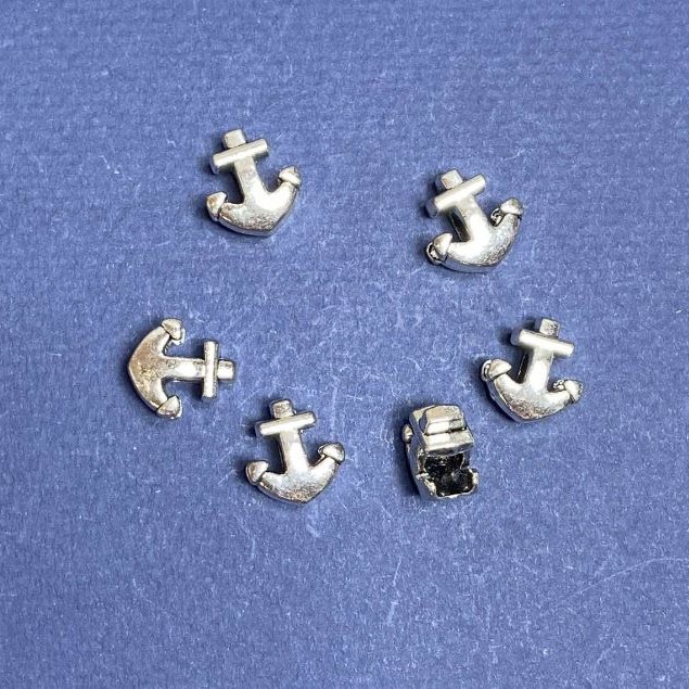 Pandora-Schmuckzubehör Perleinsatz Anker 12×13 mm, Durchmesser 5 mm, Verpackung 20 g ± 8 Stück
