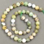 Natürlicher Grüner Opal auf Schnur, Durchmesser 10 mm, Länge 39 cm +