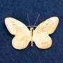 Brosche «Schmetterling» mit pfirsichfarbener Emaille, goldfarbener Metallton 55 × 39 mm