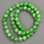 Acrylperlen Jade-Imitation, auf Nylonfaden, glatte Kugeln, Ø ca. 8,5 mm, Länge ca. 40 cm