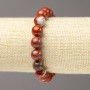 Armband aus rotem Jaspis, Durchmesser 10 mm, Länge 18 cm+