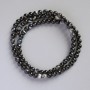 Achat-Okowy-Perlen, natürlicher Stein, glatte Kugeln, Durchmesser 4–4,5 mm, Länge ca. 39 cm auf Schnur