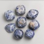 Sodalit-Souvenir-Naturstein, facettiert, 21×17 mm (+-) Verpackung 100 g