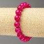 Elastisches Armband aus Turmalin-Imitat (Acryl), glatte Kugeln, Durchmesser ca. 10 mm, Länge ca. 18 cm