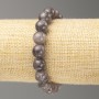 Armband aus Labradorit-Imitat auf Elastikband, glatte Kugeln aus Acryl, Durchmesser ca. 10 mm, Länge ca. 18 cm
