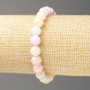 Morganit-Armband (künstliches Acryl), Durchmesser ca. 8 mm, Länge ca. 18 cm, glatte Kugeln auf Elastikband