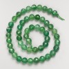 Chrysopras-Perlen, facettierte Kugeln, 8 mm, auf Schnur