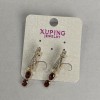 Xuping Ohrringe mit rotem Stein 30 × 4 mm, 18K-Vergoldung