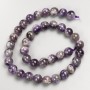 Amethyst-Perlen, Stein, glatte Kugeln auf Schnur, Durchmesser ca. 10 mm, Länge ca. 39 cm