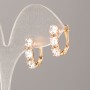 Ohrringe Xuping 18K-Vergoldung mit weißen Kristallen, Durchmesser 17 × 5 mm+