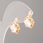 Ohrringe Xuping Vergoldung 18K mit weißem Kristall, Maße 14 × 13 mm