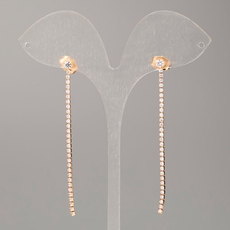 Ohrstecker-Kügelchen Xuping, Vergoldung 18K, Durchmesser ca. 2 mm, Länge ca. 6 cm