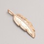 Anhänger Xuping 18K-Vergoldung Feder mit weißen Strasssteinen, Durchmesser 40×13 mm+