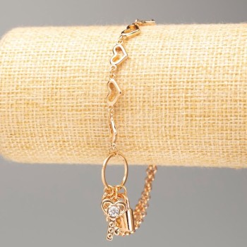 Armband Xuping 18K-Vergoldung, Länge 19–22 cm, Dicke 6 mm ±, Dicke 4 mm ±
