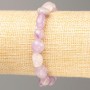 Armband aus facettiertem Amethyst auf Elastikband, Umfang 18 cm, Durchmesser ca. 11 x 8 mm, 5 mm+