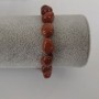 Armband aus rotem Jaspis, getrommelte Natursteinperlen auf Elastikband, Durchmesser 13 × 10 mm, Länge ca. 18 cm