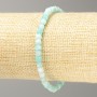 Armband aus Amazonit, Naturstein, facettierte Würfelperlen, Durchmesser 4,5 mm, Länge 18 cm, auf Elastikband