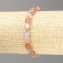 Armband aus natürlichem Karneol – facettierte Perlen auf Elastikband, Durchmesser 9x7 mm, Länge 18 cm