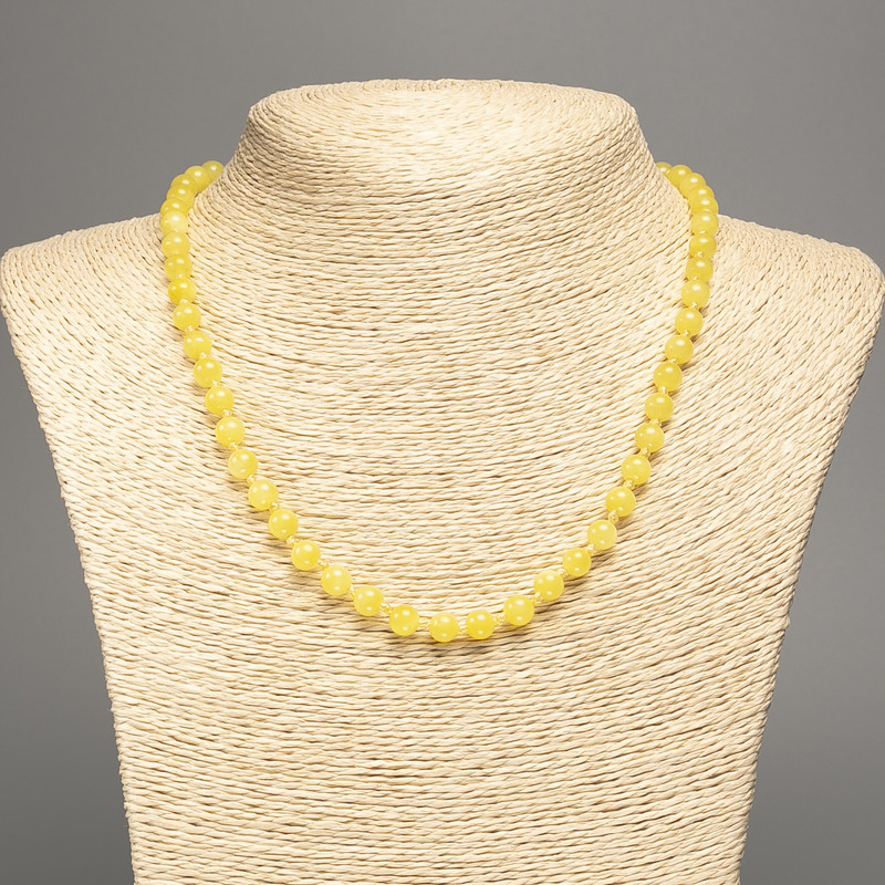 Kette Zitronengelb Citrin 50 cm