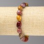 Armband aus Moquita-Jaspis, facettiert, Durchmesser 8 × 10 mm ±, auf Gummiband, Länge 18 cm+