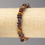 Armband aus Mookait-Jaspis, facettierte Perlen, Durchmesser ca. 6 x 9 mm, auf Elastikband, Länge ca. 18 cm+