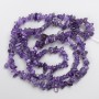 Amethyst-Naturstein-Chips-Perlen, Durchmesser 8×3 mm, Länge ca. 82 cm