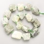 Prenit-Perlen, unbehandelter Naturstein, auf Schnur, Ø 20×25 mm ±, Länge ca. 40 cm