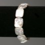 Armband aus Barockperlen, rechteckige Perlen, Farbton "Benzin", Durchmesser 14 × 16 mm ±, Länge 18 cm ± (elastisch)