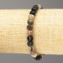 Armband aus natürlichem Turmalin, facettierte Würfel, Kantenlänge 6 mm, Länge 18 cm (Elastikband)