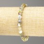 Armband aus grünem Opal, natürlicher Stein, glatte Kugeln, Durchmesser ca. 7 mm, Länge 18 cm (Stretcharmband)