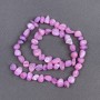 Perlen getöntes violettes Perlmutt-Scheibenperlen 8 x 6 mm, Länge ca. 41 cm, auf Faden