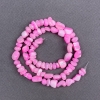 Tonierte Perlmuttperlen – himbeerfarben, facettiert, Durchmesser ca. 8 × 6 mm, Länge ca. 41 cm, auf Schnur