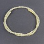 Getönte gelbe Perlmutt-Perlen, zylindrisch, 3,5×3,5 mm, Länge ca. 40 cm, auf Faden