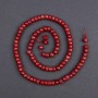 Korallen-Scheibenperlen aus natürlicher Koralle, Durchmesser 6x4 mm, Länge ca. 40 cm, auf einer Schnur