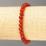 Armband aus Karneol, Naturstein, facettierte Kugeln, Durchmesser ca. 6 mm, Länge ca. 18 cm (Stretcharmband)