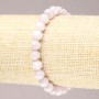 Elastisches Armband aus Kunzit-Naturstein, glatte Kugel, Durchmesser 7,5 mm+