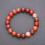 Armband aus Naturstein – Rutilquarz Mix, elastisches Band, glatte Kugeln Ø ca. 10 mm, Länge 18 cm